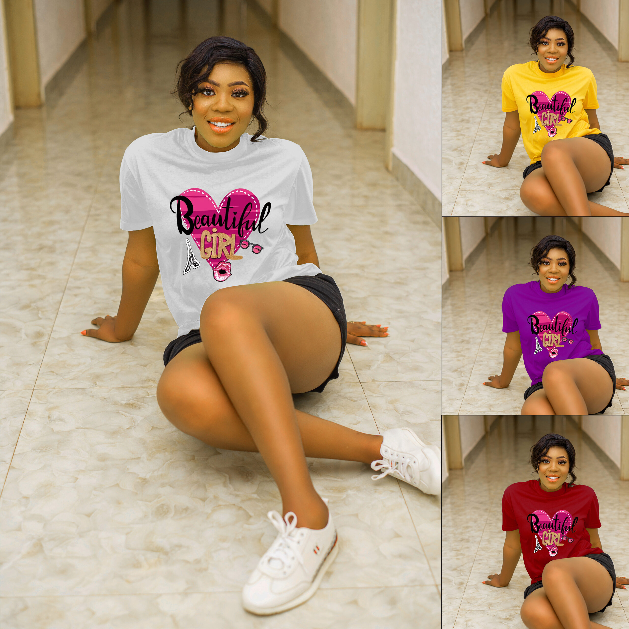Beautiful Girl Design Printed T-Shirt: A Blend of Style and Comfort