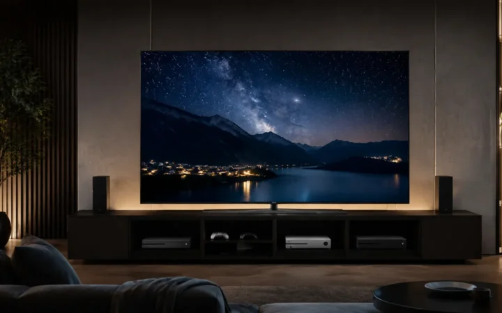 Large OLED television in a modern living room for the Sony Bravia 6 buying guide