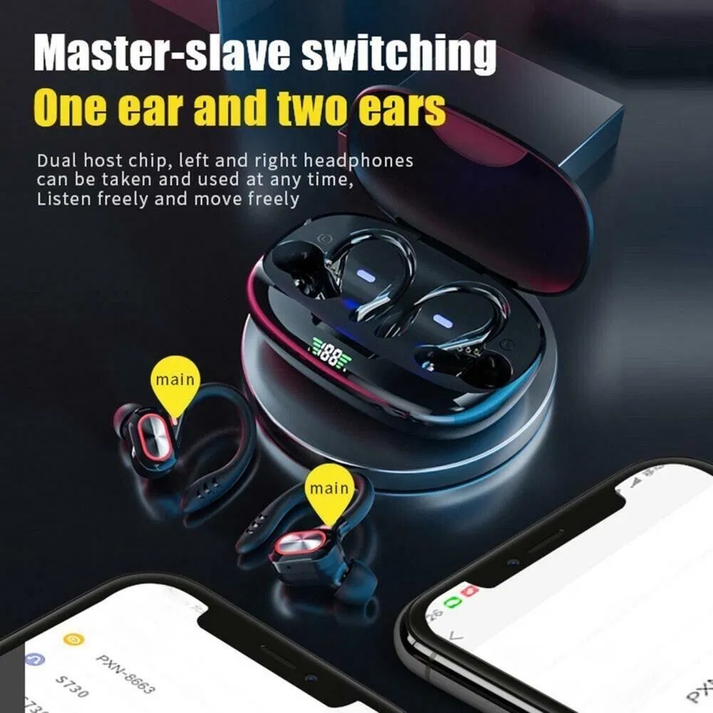 Bluetooth Headset 5.1 True Wireless Earphones Earbuds Headphones HiFi Sport TWS - Image 7