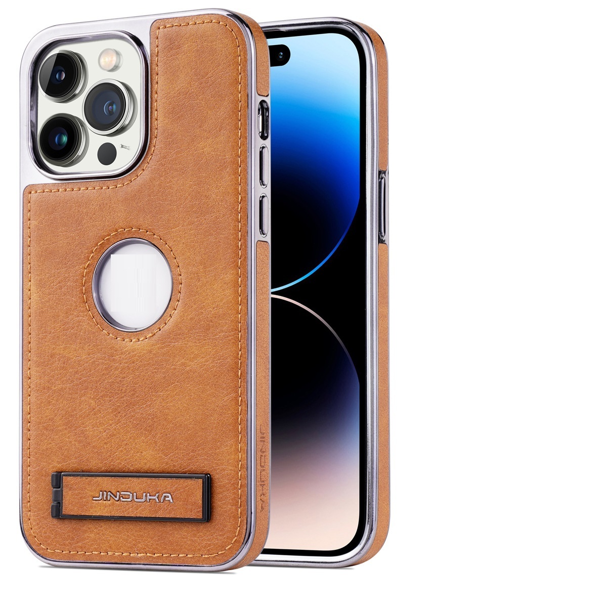 Applicable Phone Case All-inclusive Drop-resistant High-grade Leather Bracket Shell - Image 10