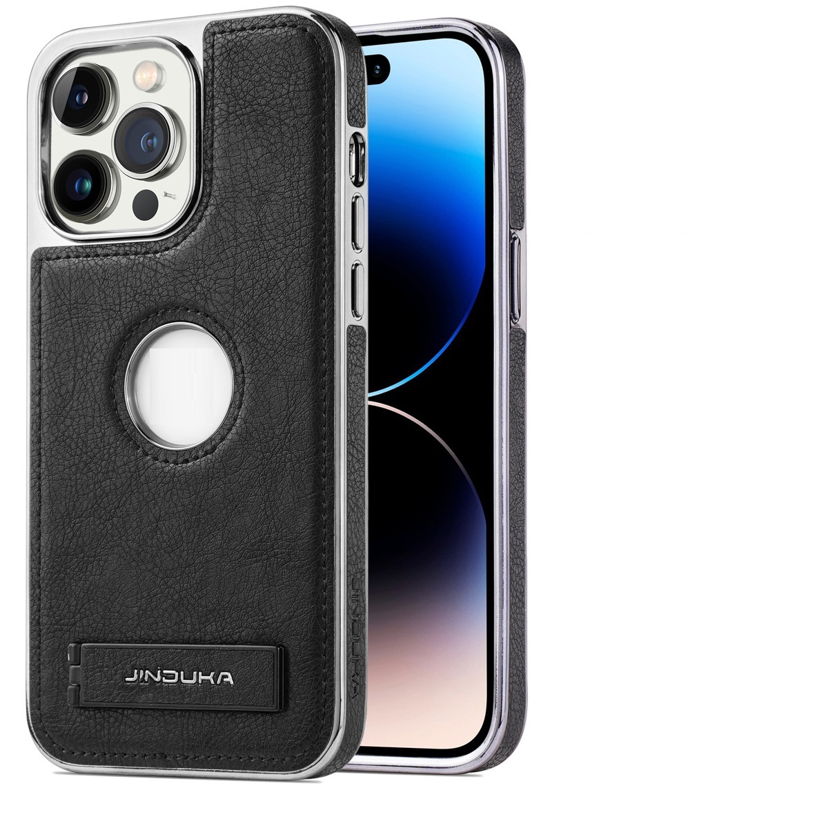 Applicable Phone Case All-inclusive Drop-resistant High-grade Leather Bracket Shell - Image 2