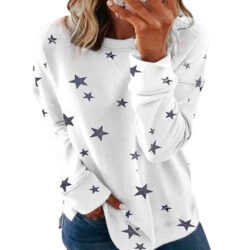 Ladies Printed Long Sleeve Sweatshirt