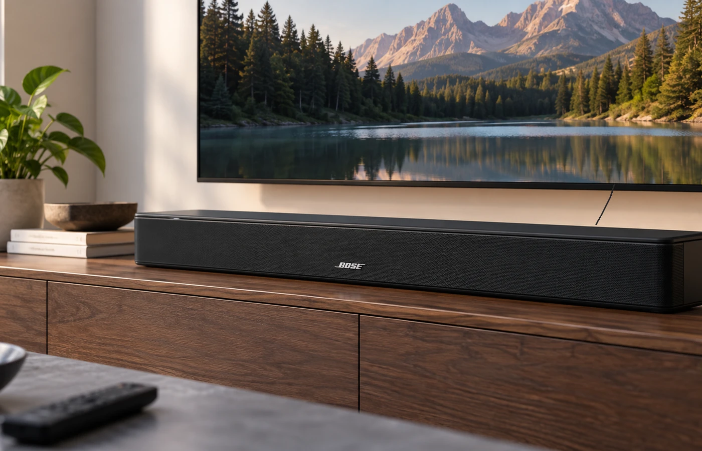 Bose TV Speaker 2nd Gen connected to a television through HDMI ARC