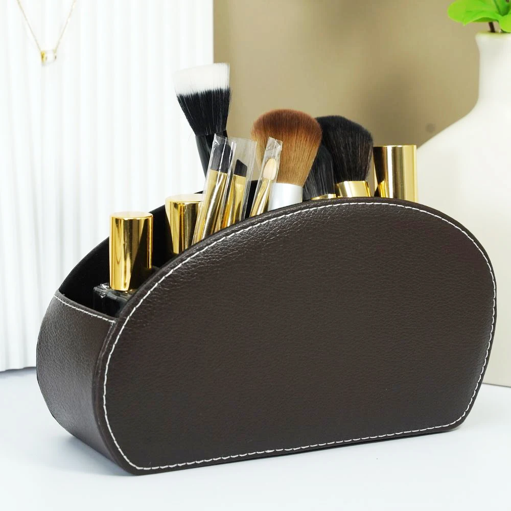 1pc PU Remote Control Holder with 5-Compartment Storage Box - Remote Caddy Tray… - Image 9