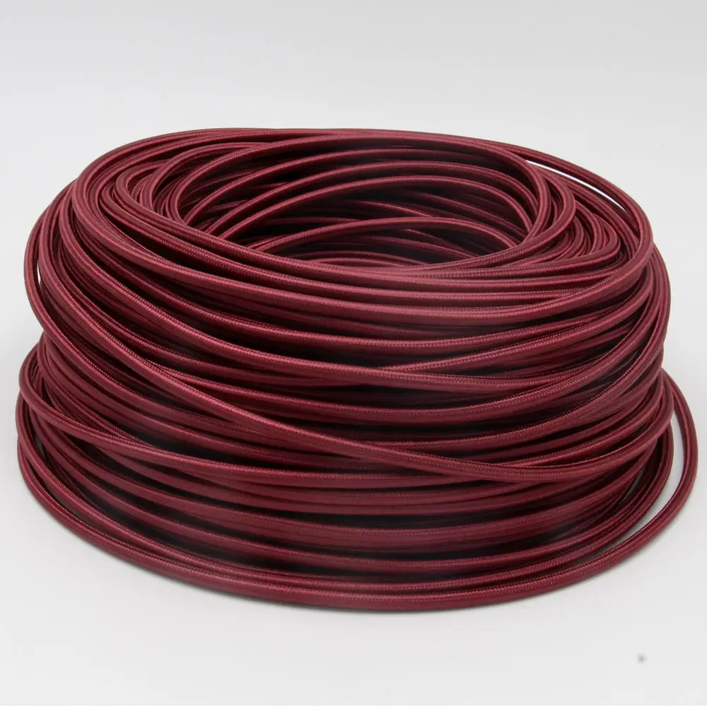3 Core 0.75mm2 Fabric Braided Cable Woven Cloth Covered Flex Cord Vintage Light… - Image 2