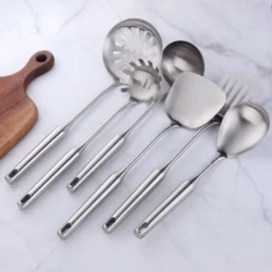 1/7/10Pcs Kitchen Utensils Cooking tools Stainless Steel Shovels Turner Ladle Soup…