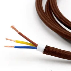3 Core 0.75mm2 Fabric Braided Cable Woven Cloth Covered Flex Cord Vintage Light…