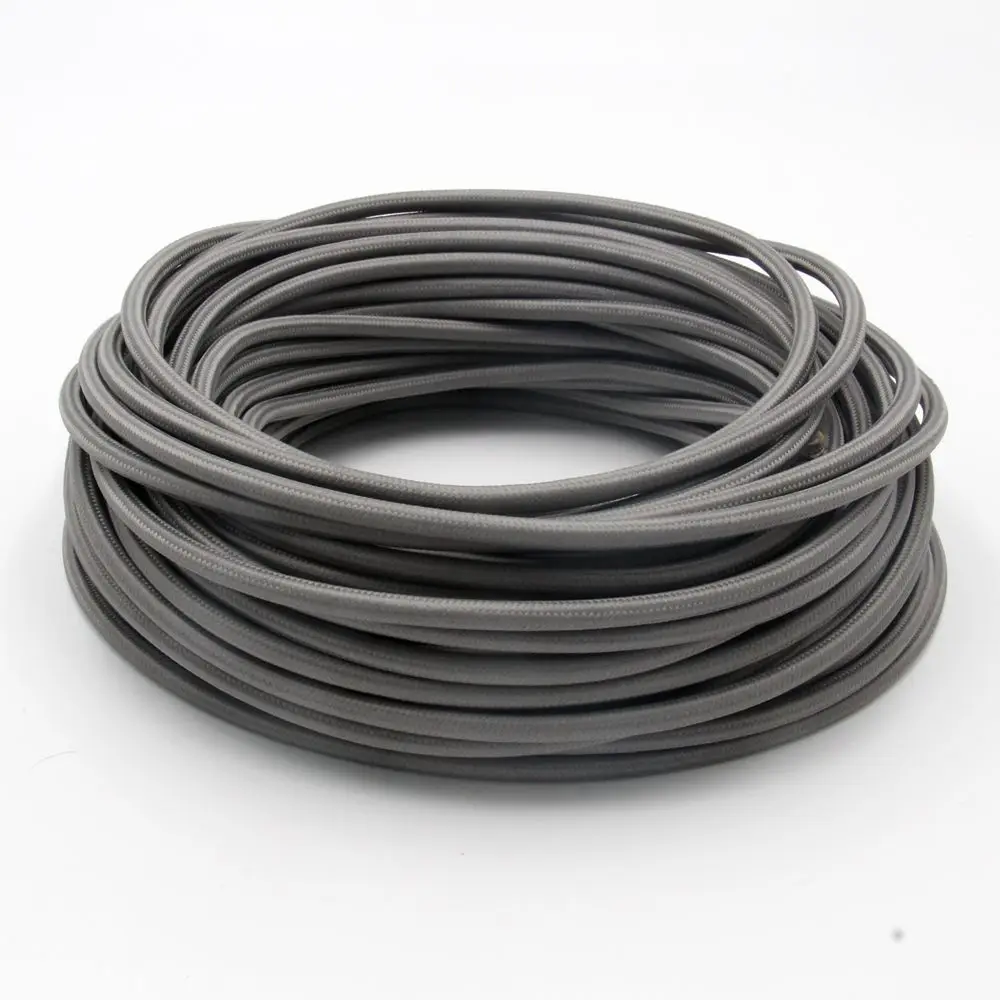 3 Core 0.75mm2 Fabric Braided Cable Woven Cloth Covered Flex Cord Vintage Light… - Image 11