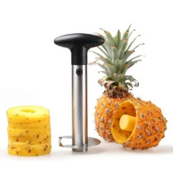 LMETJMA Premium Pineapple Corer Stainless Steel Pineapple Corer Slicer Thicker…