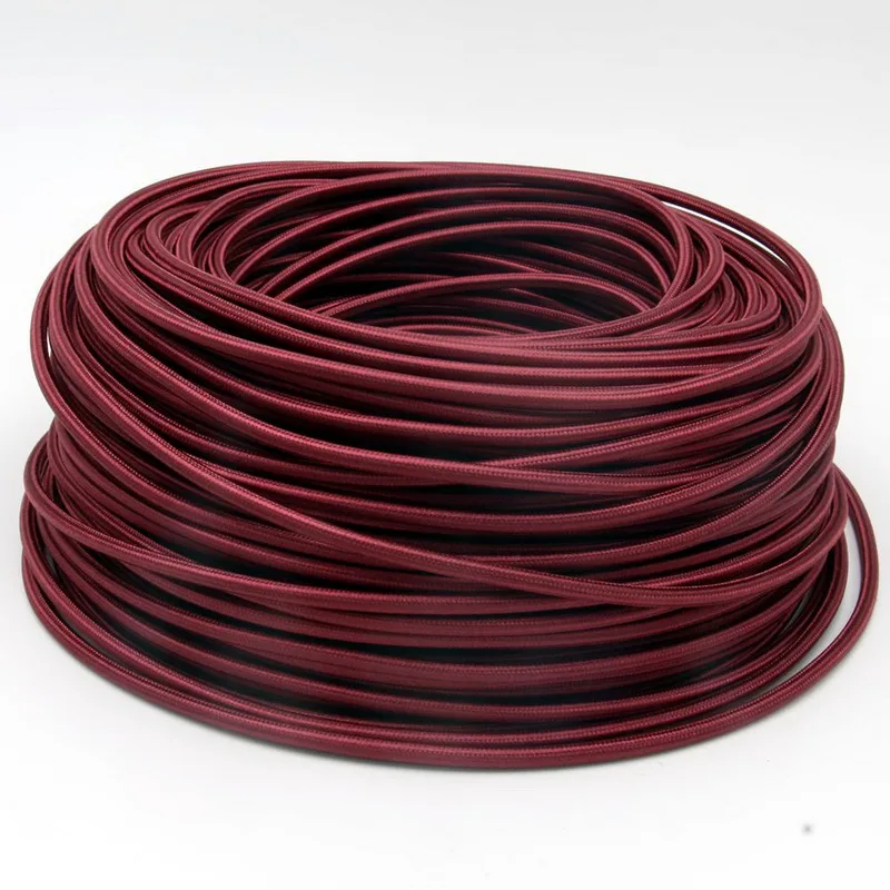 3 Core 0.75mm2 Fabric Braided Cable Woven Cloth Covered Flex Cord Vintage Light… - Image 29