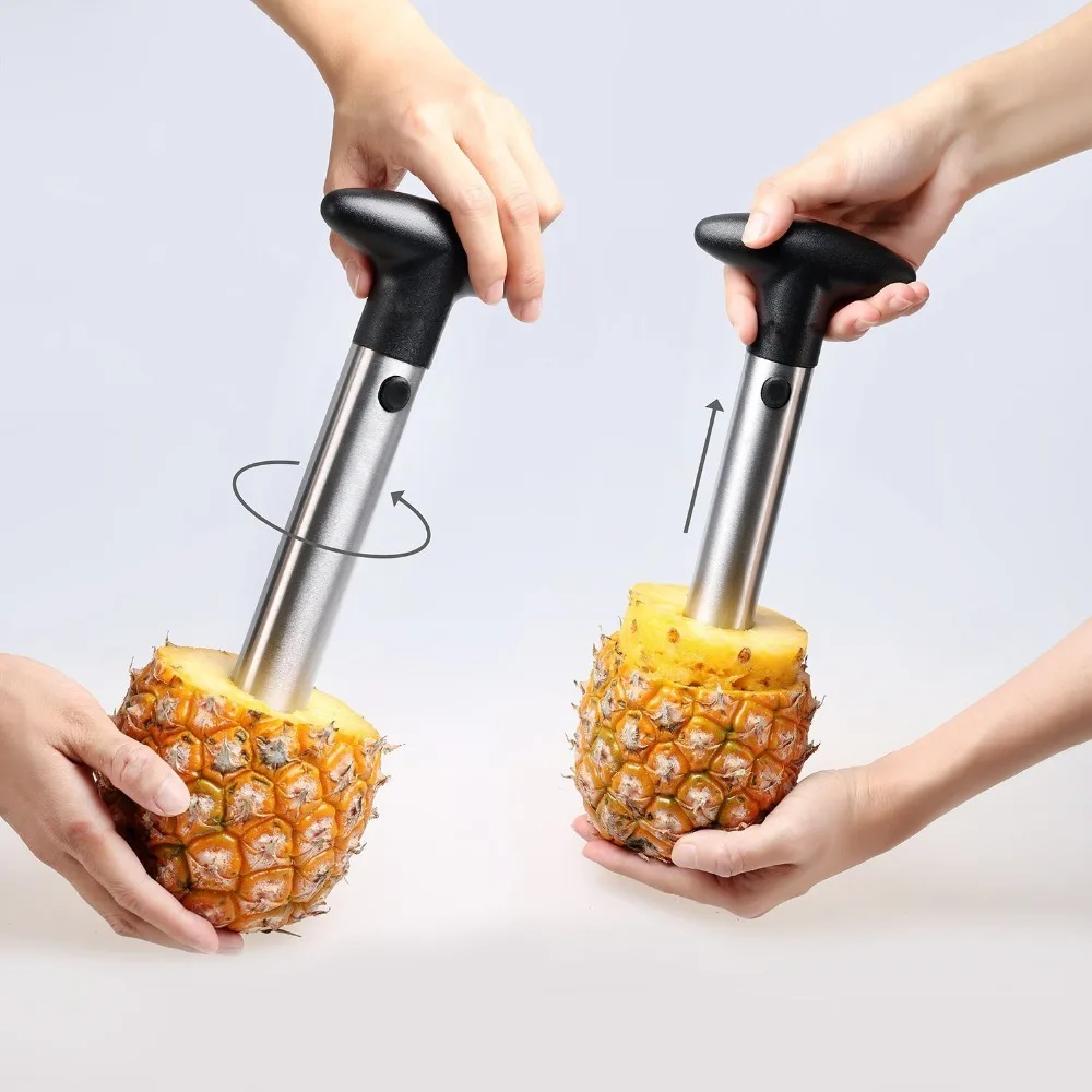 LMETJMA Premium Pineapple Corer Stainless Steel Pineapple Corer Slicer Thicker… - Image 2