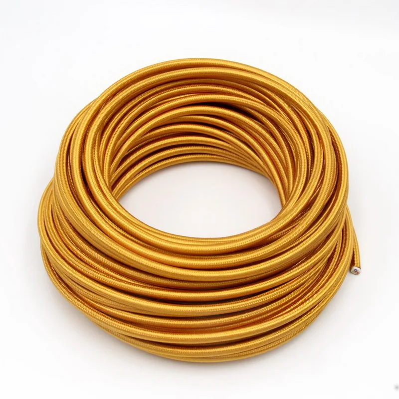3 Core 0.75mm2 Fabric Braided Cable Woven Cloth Covered Flex Cord Vintage Light… - Image 27