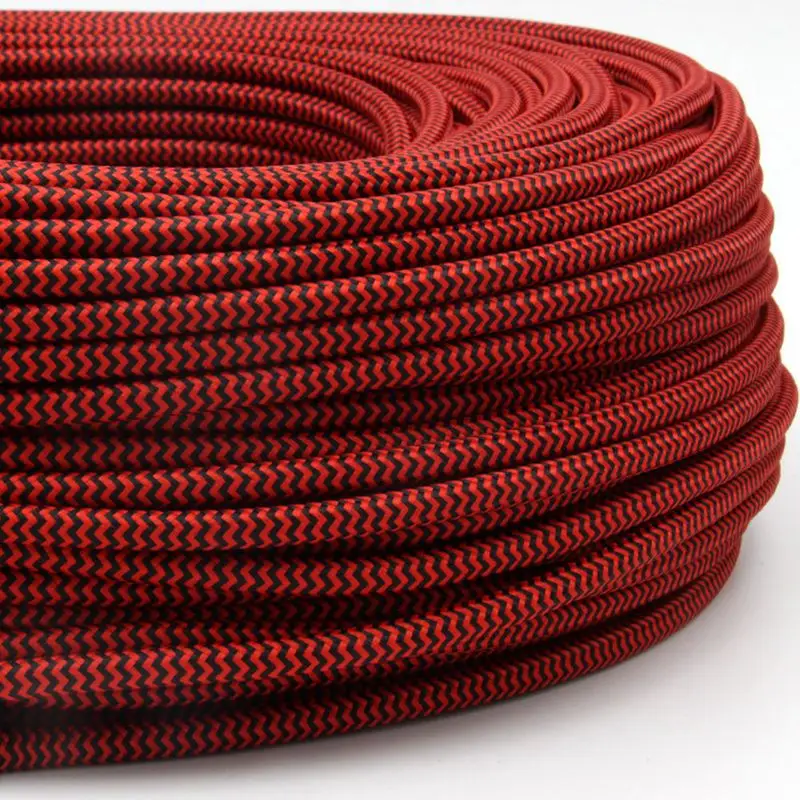 3 Core 0.75mm2 Fabric Braided Cable Woven Cloth Covered Flex Cord Vintage Light… - Image 25
