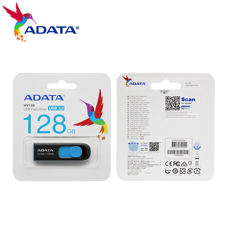 ADATA UV128 USB 3.2 Flash Drive 32GB 64GB 128GB 256GB Pendrive Memory Stick High… - Image 6