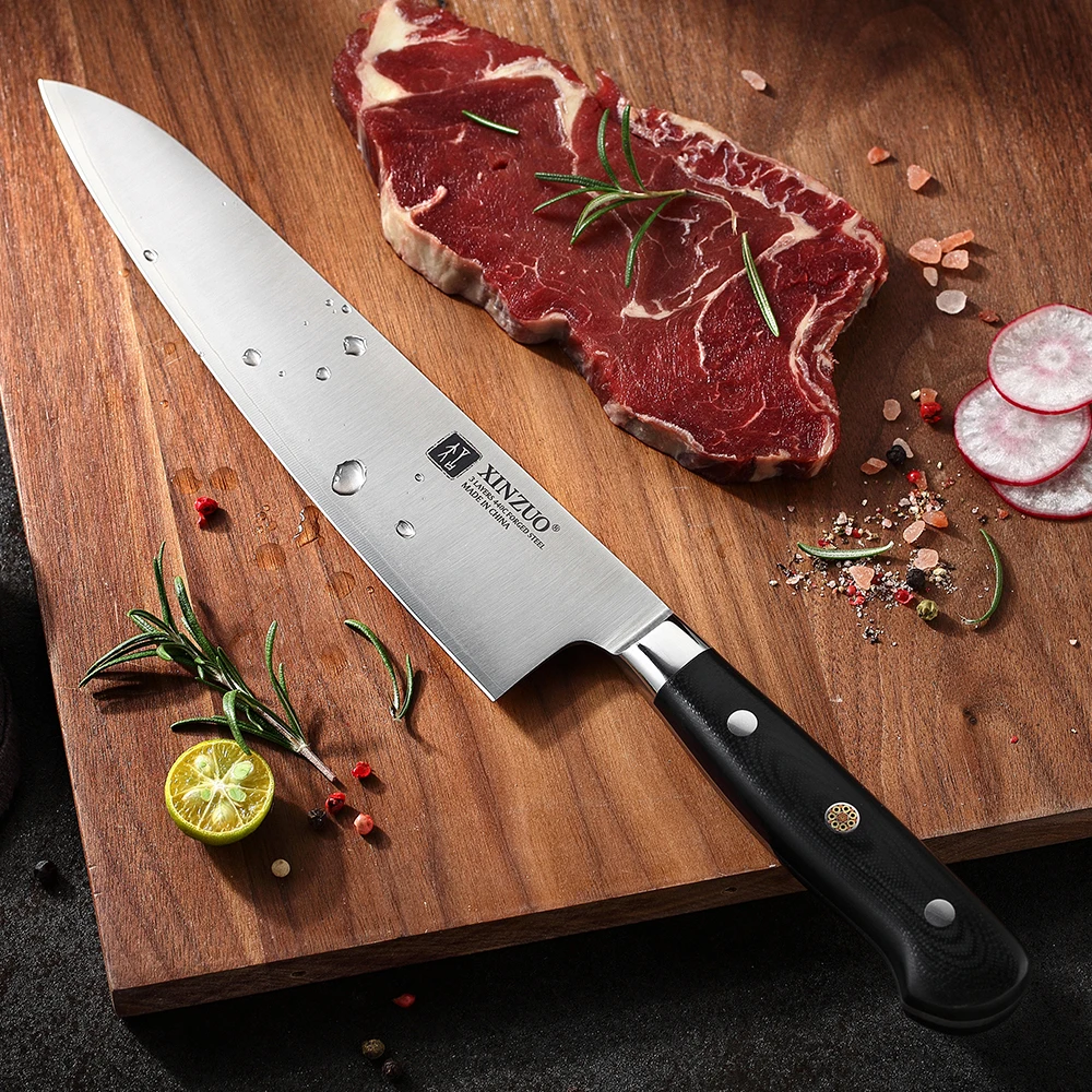 XINZUO 210mm Chef Knife 3 Layer 440C Core Clad Steel Kitchen Knives Stainless… - Image 6