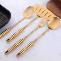 1PC Stainless Steel Cooking Tools Set Gold Soup Ladle Spoon Slotted Shovel Turner…