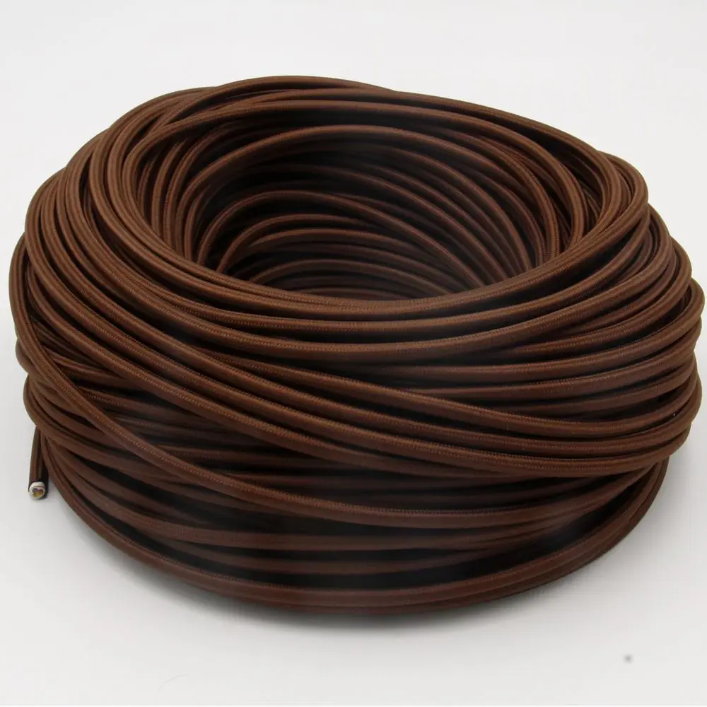 3 Core 0.75mm2 Fabric Braided Cable Woven Cloth Covered Flex Cord Vintage Light… - Image 12