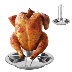 Chicken Roaster Rack Kitchen Outdoor BBQ Tools Non-stick Stainless Steel Grilling…