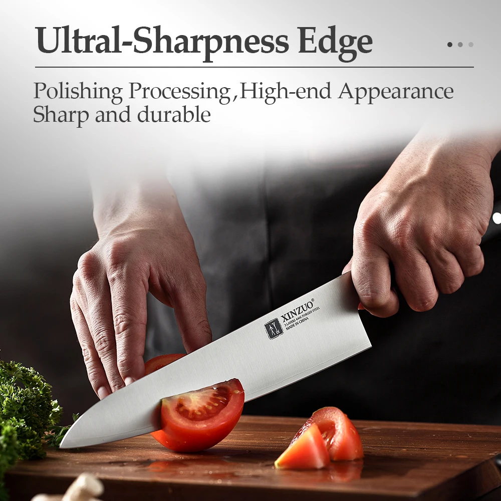 XINZUO 210mm Chef Knife 3 Layer 440C Core Clad Steel Kitchen Knives Stainless… - Image 5