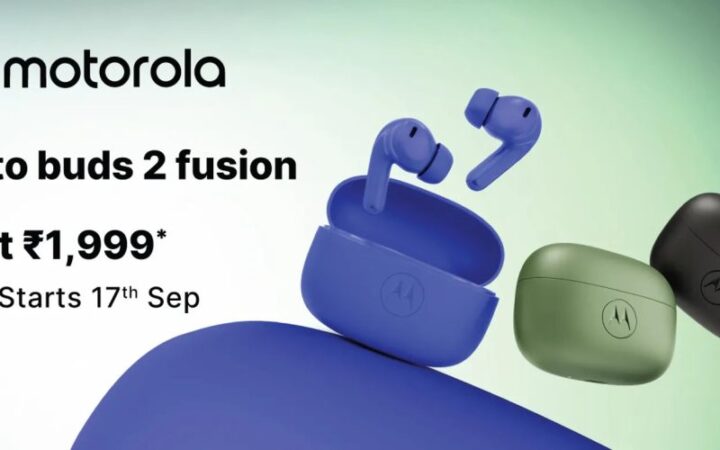 Moto Buds 2 Fusion wireless earbuds and charging case