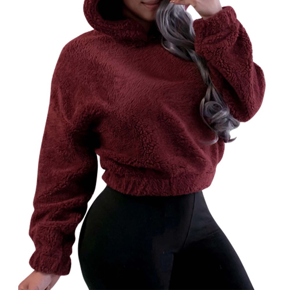 Winter Korean Fashion Bear Ears Cute Loose Hoodie Fluffy Hooded Warm Sweatshirt… - Image 22