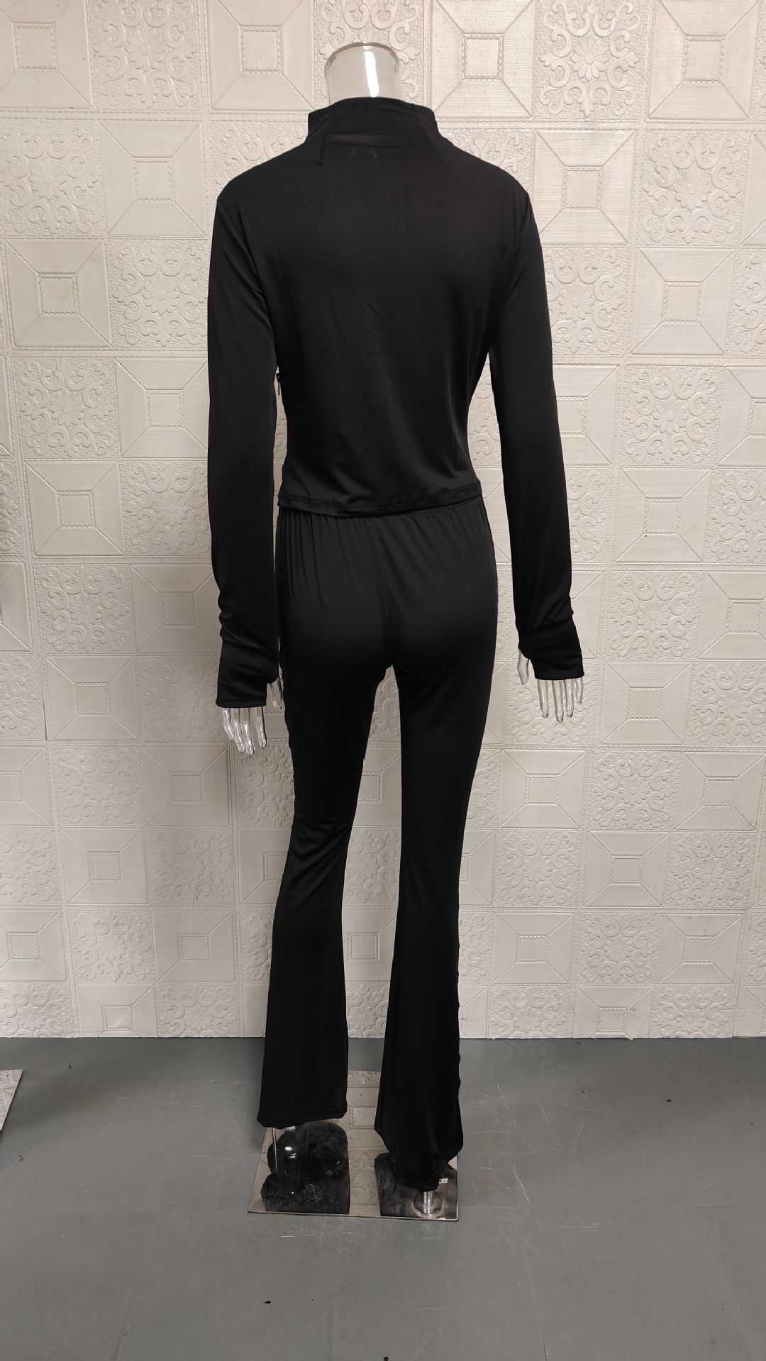 2026 Pant Set Women Two Piece Sets Full Sleeve Club Stand Collar Coats Long Pants… - Image 24