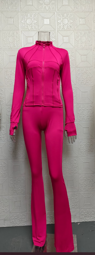 2026 Pant Set Women Two Piece Sets Full Sleeve Club Stand Collar Coats Long Pants… - Image 20