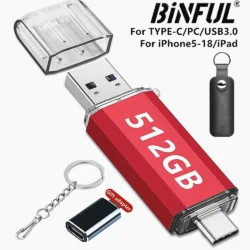 512GB OTG USB Flash Drive USB 3.0 Type C For iPhone ipad 256GB Pendrive Samsung…
