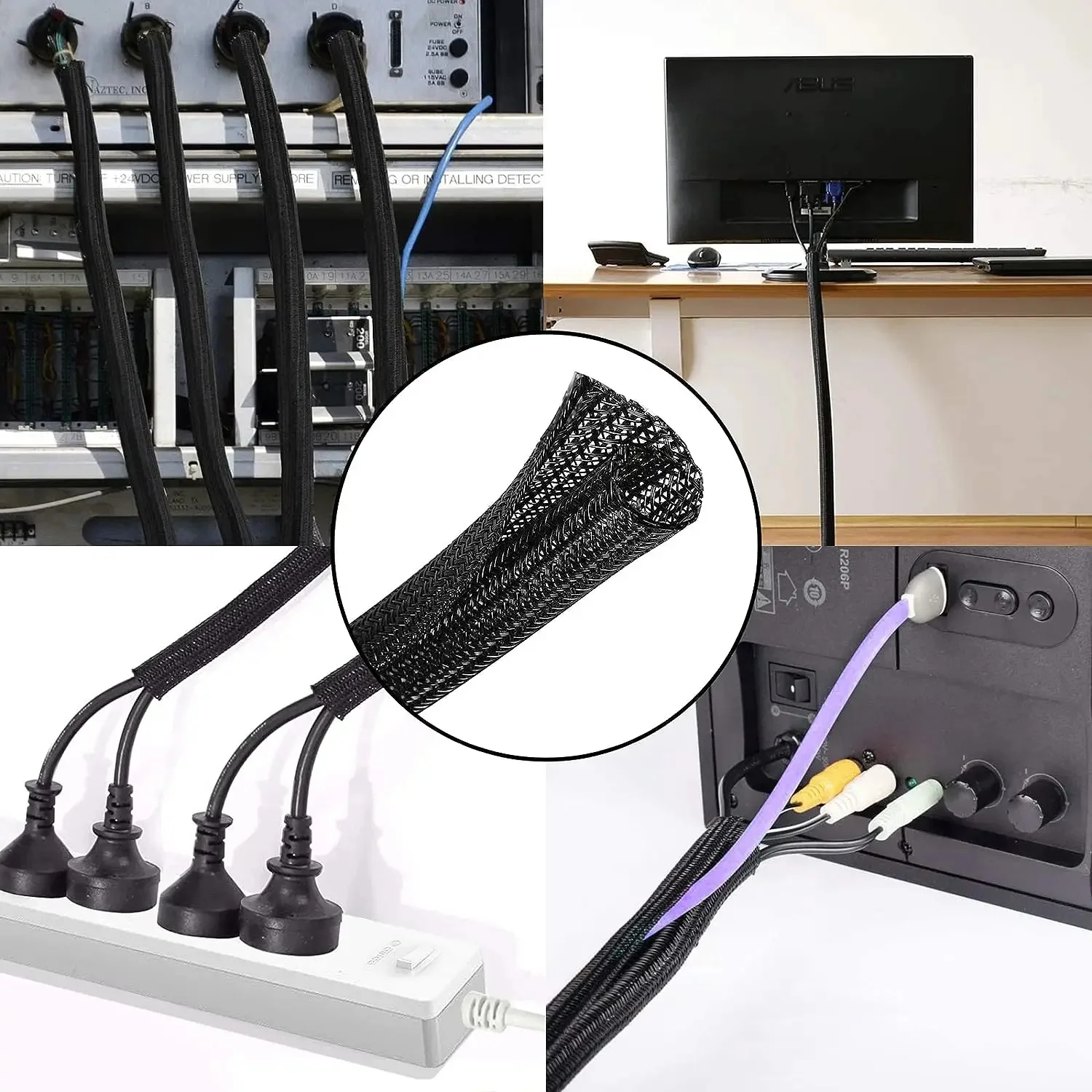 5/1M Braided Cable Sleeve PET Nylon Wrapping Cable Casing Cable Sleeves Wire for… - Image 5