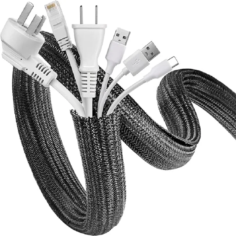 1M 3M 5M Braided Cable Sleeve PET Nylon Wrapping Cable Casing Cable Sleeves Wire… - Image 13