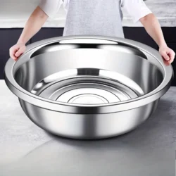 Oversized 36cm Metal Cooking Nesting Salad Bowls Large Capacity Washing Bowl…