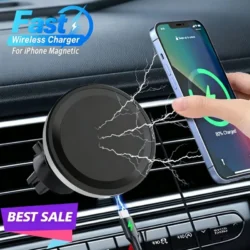 For MagSafe Car Wireless Charger 30W - Air Vent Clip Phone Holder - Stable Grip…