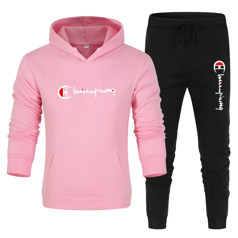 2025 Men's Tracksuit Hooded Sweatshirt+Sweatpants 2 Pcs Sets Sports Suit Casual… - Image 9