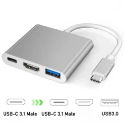 USB-C To -compatible 3 in 1 Cable Converter Adapter Cable USB 3.1 Type C To HD 4K…