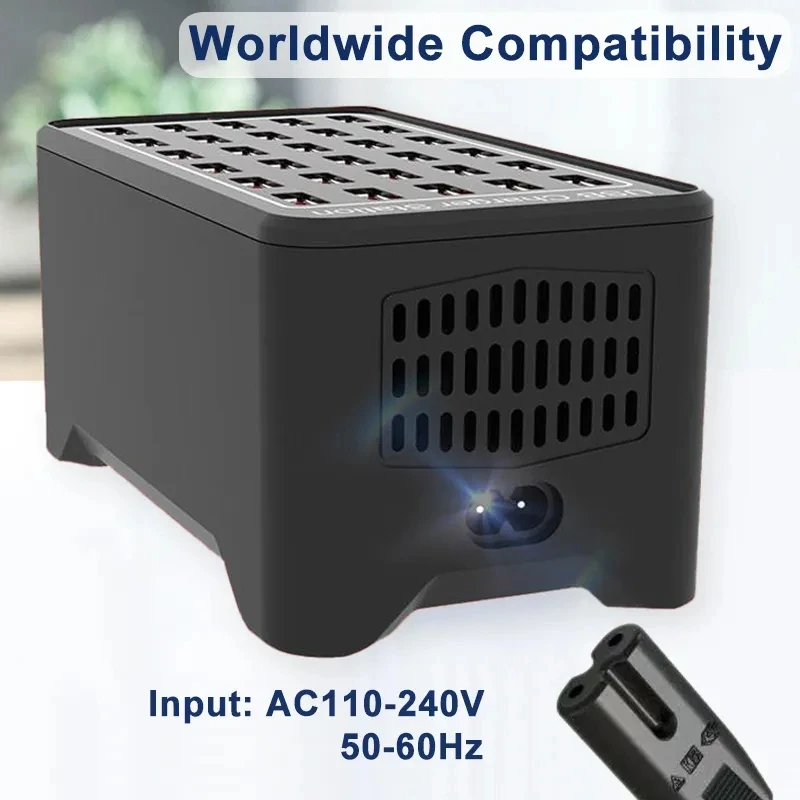 USB Charger 10 15 20 25 30 Ports HUB 150W Universal Wall Desktop Fast Charging… - Image 2