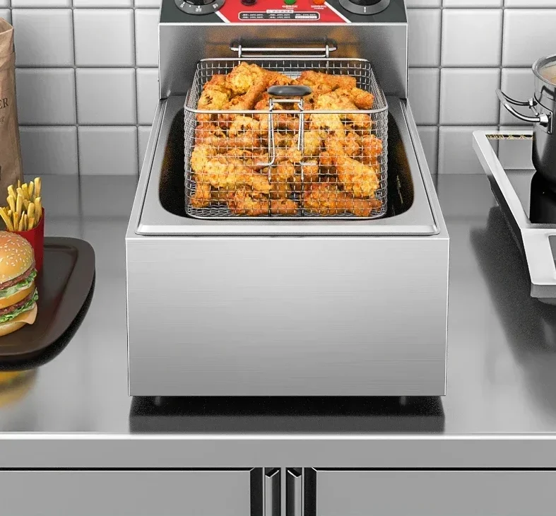 220V Fryer Electric Cookware for Kitchen Deep French Fries Commercial Fryers Frying Oil Cooker Timer Arfrai 10L Ar AF