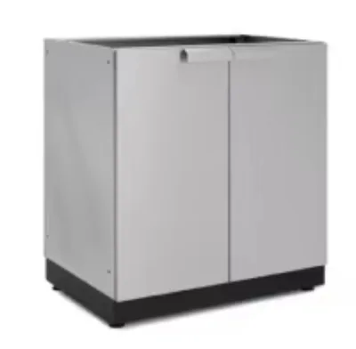 Outdoor Kitchen with Roof Cover Weather-Resistant BBQ Cabinet Set Stainless Steel Garden Kitchen Island with Grill Station - Image 9