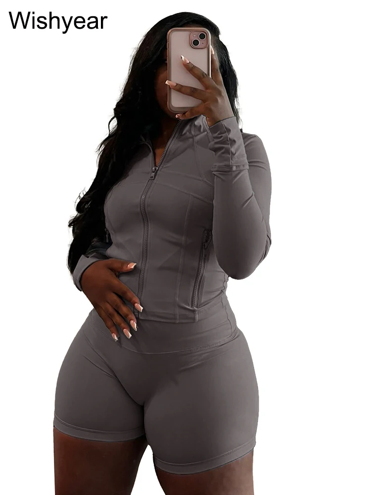 Tracksuit Sales Women Green Two 2 Piece Set Spring Fall Long Sleeve Zip Jacket Top… - Image 10