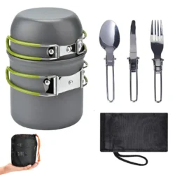 Camping Cookware Set, Outdoor Pan Set, Tourist Dishes, melon, Kitchen Equipment…