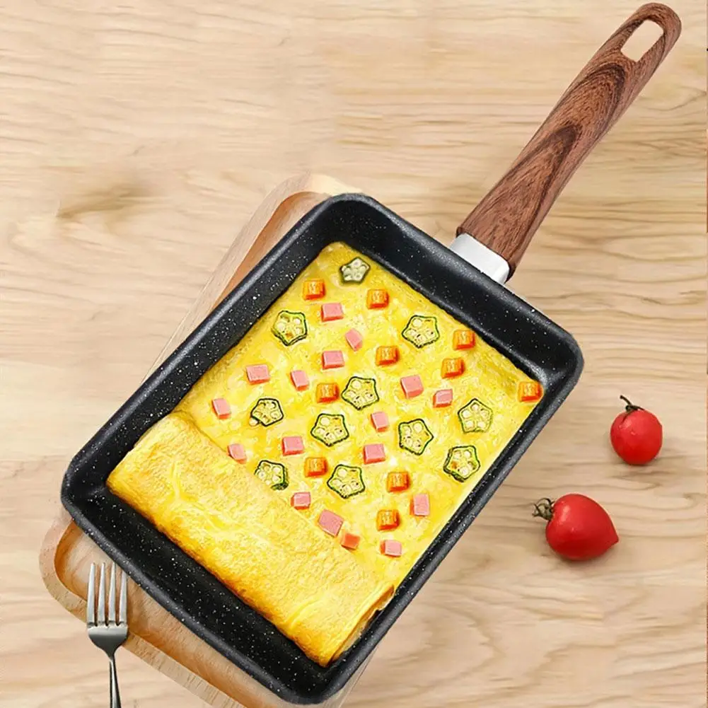 Pot Square Frying Pan Flat Bottom Mini Egg Cooker Non-stick Fried Cooking Griddle… - Image 4