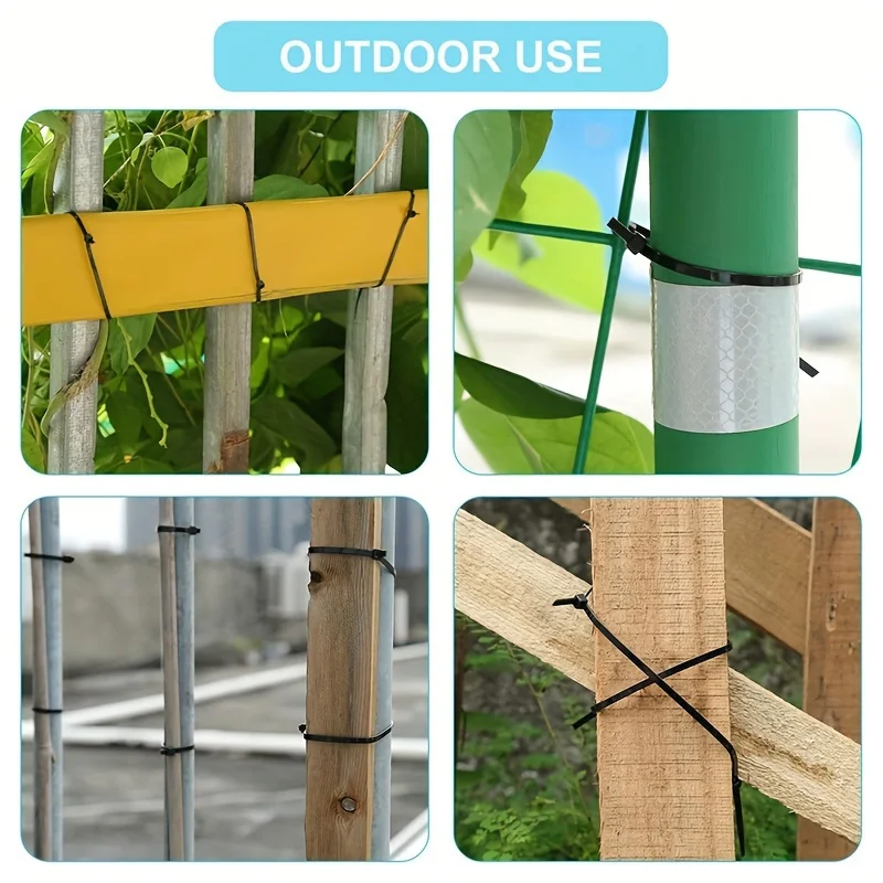 100pcs Black Cable Ties High Tensile Strength, Uv Resistant, Self-Locking For Home… - Image 11