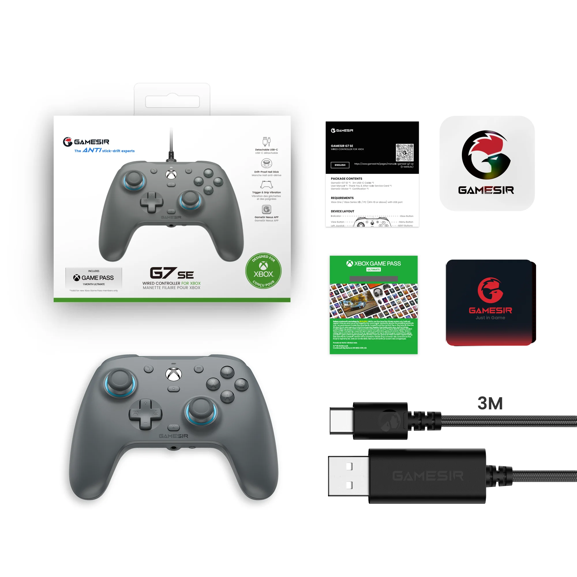 GameSir G7 SE Xbox Gaming Controller Wired Gamepad for Xbox Series X, Xbox Series S, Xbox One, with Hall Effect Joystick - Image 51