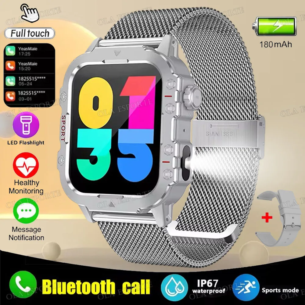 2025 New Military Smart Watch Men IP67 3ATM Waterproof Outdoor Sports Fitness Tracker Health Monitor 1.44" BT Call Smartwatch H1 - Image 7