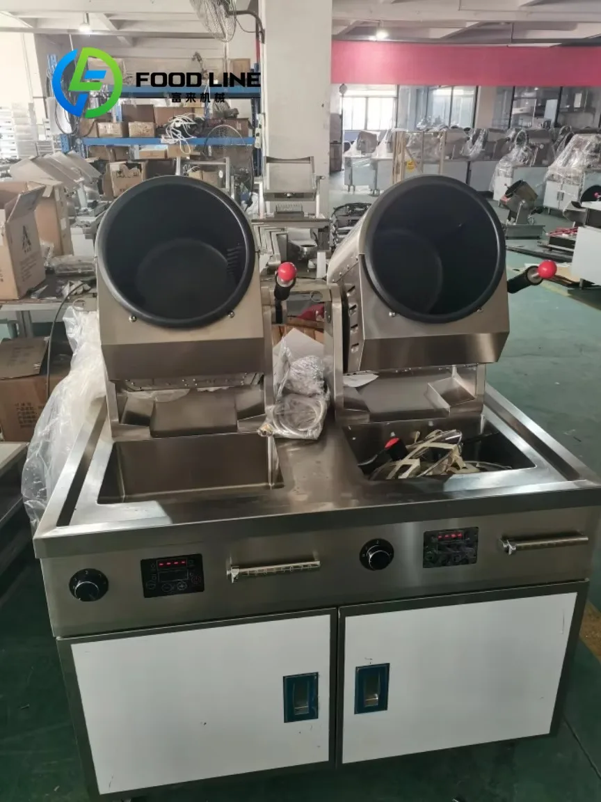 Restaurant Cooking Robot Cooker Chef Rotate Rotating Automated Wok Cooking Machine…