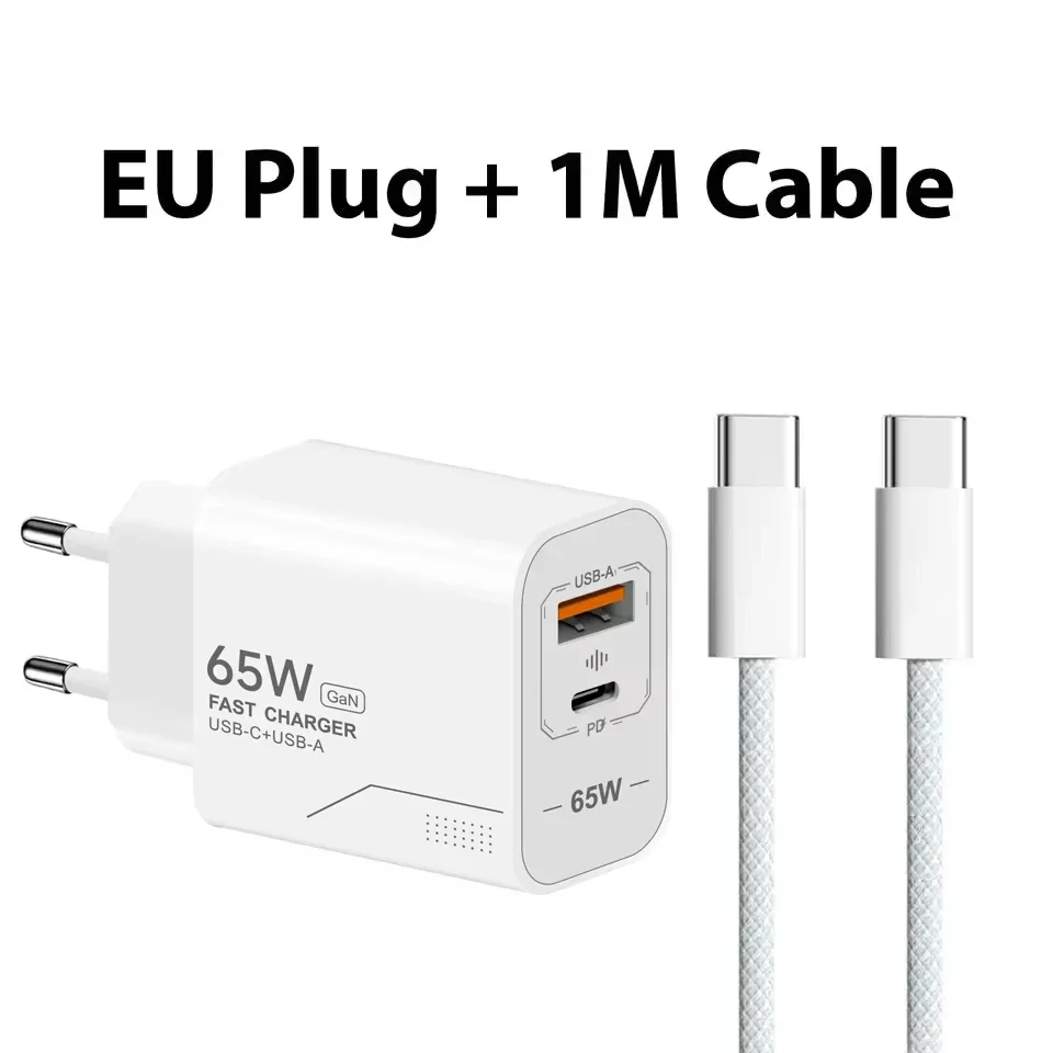 USB 65W GaN Charger 2-Port Fast Charging Charger Type C High Speed Charge Mobile… - Image 7