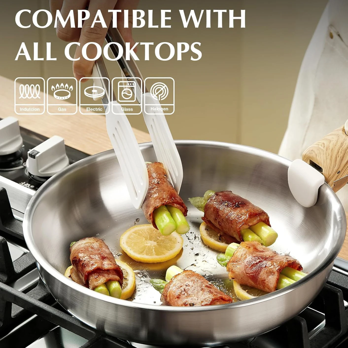 KOCH SYSTEME CS Stainless Steel Frying Pan Set Cooking Pans with Removable Handle… - Image 6