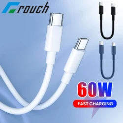 Crouch 30CM Short Cable USB Type C To Type C 60W Fast Charging USBC To C Data…