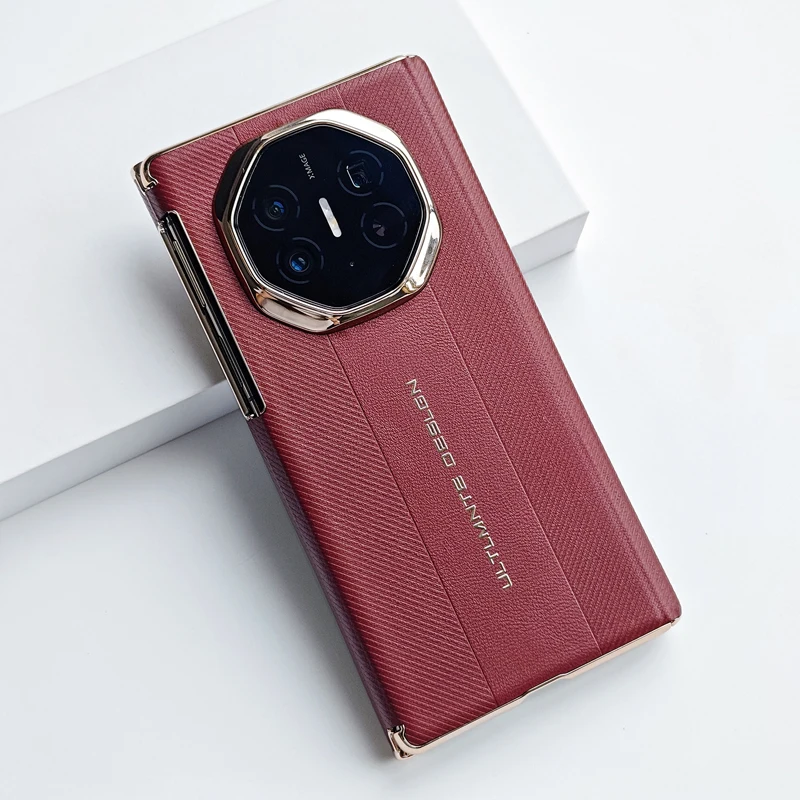 For HUAWEI Mate XT / XTS Case ELVEV PU Leather + Hard PC Camera Protection Anti-slip Soft Flocked Hinge Phone Cover - Image 8