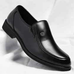 Men's leather shoes, business British style, casual, one foot, lazy loafers, dress shoes