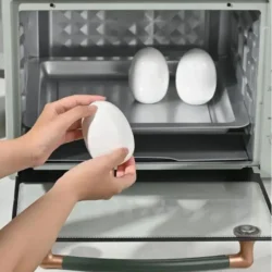 New Microwave Eggs Steamer Boiler Cooker 1/4 Eggs Capacity Easy Quick 5 Minutes…